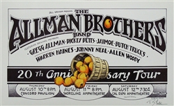 Allman Brothers 20th Anniversary Concert Poster