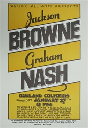 Jackson Browne and Graham Nash at the Oakland Coliseum Concert Poster