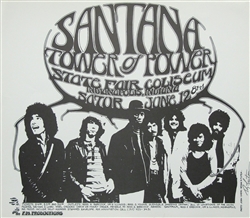 Santana And Tower Of Power Original Concert Poster at State Fair Coliseum
Vintage Rock Poster
Randy Tuten