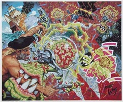 Robert Williams Flying Saucer Attack on a Pirate Galleon Poster