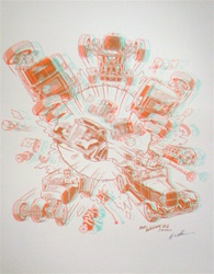 Robert Williams Rods a Poppin Limited Edition Lithograph