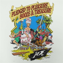 Robert Williams Pledged to Pleasure Booze and Treasure Limited Edition Print