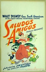 Saludos Amigos US Window Card
Vintage Movie Poster
Disney
