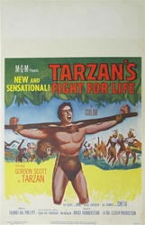 Tarzan's Fight For Life US Window Card