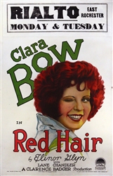 Red Hair US Window Card
Vintage Movie Poster
Clara Bow