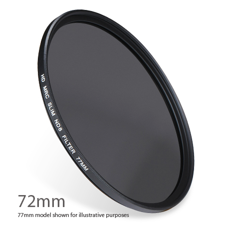 ND8-72 : ND 0.9 ( ND8 ) 3 stop Neutral Density Filter 72mm