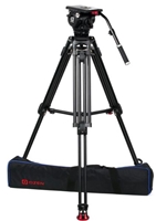 OZ-18AL2HD : OZEN 100AL2HD 100mm Aluminum Tripod & Agile 18 Fluid Head System (E-Z-Load)