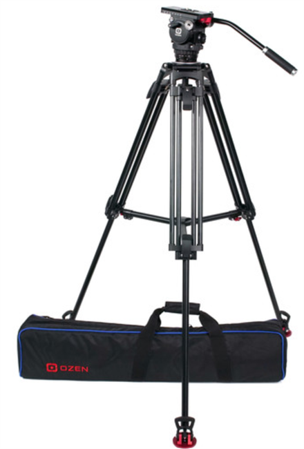 OZ-75AL2HD : OZEN 75AL2HD 75mm Aluminum Tripod & Agile 6 Fluid Head System (E-Z-Load)