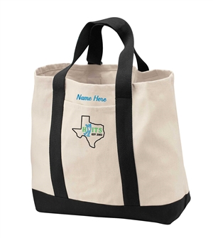 Houston Ice Theatre Skaters Large Canvas Boat Tote