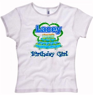 Birthday Cake Tee with Extra Bling