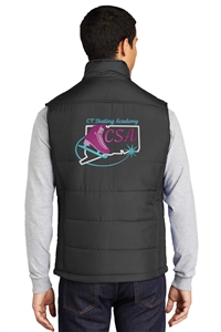 CT Skating Academy  Unisex Puffy Vest - State Logo