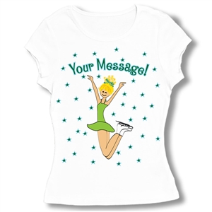 Ice Skate Jump for Joy Baby Doll Tee