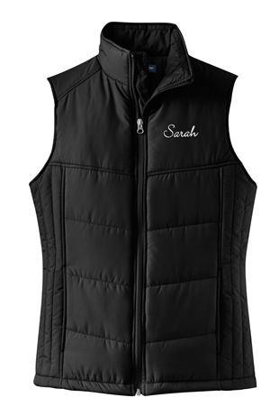 Sooner Skating Club Ladies Puffy Vest