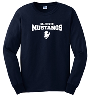 Madison Navy Long Sleeve Tee Design A