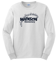 Madison White LS Tee Design C