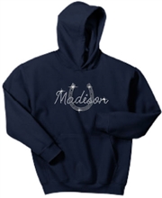 Madison Rhinestone Navy Hoodie