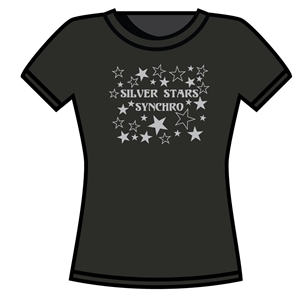 Silver Stars Synchro Black SS Tee