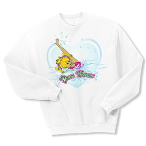 Swim "Splashing" Crewneck Fleece