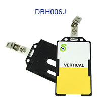 DBH006J Double sided card holder with a ID strap clip