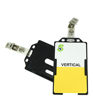 DBH006J Double sided card holder with a ID strap clip