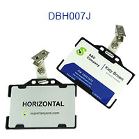 DBH007J Dual-sided card holder with a ID strap clip
