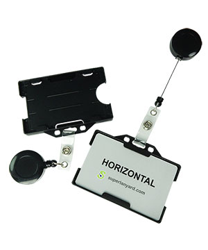 DBH007R Dual-sided card holder with a retractable ID reel