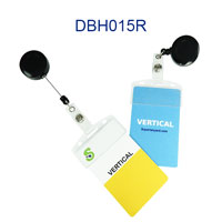 DBH015R Half-card holder with a badge reel
