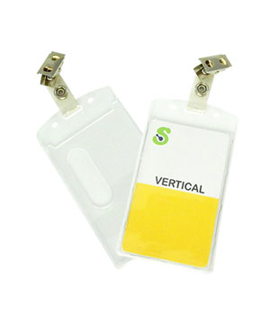 DBH019J Rigid card holder with a ID strap clip