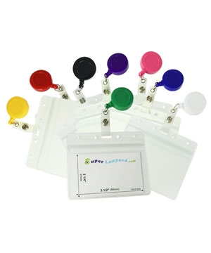 HHB017E Resealable badge holder with a ID reel