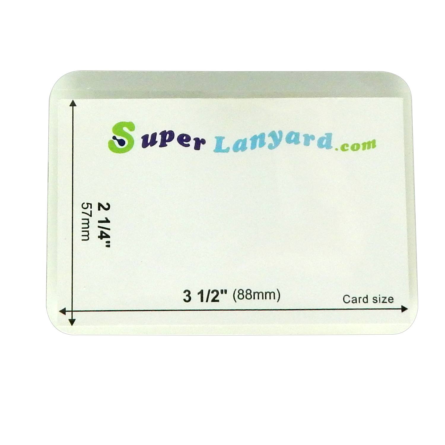 Magnetic Single Pocket Horizontal Badge Holder - Credit Card Size