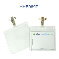 HHB089T Name badge holder with a ID strap pin clip