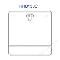 HHB133C Title id badge holder with a metal clip