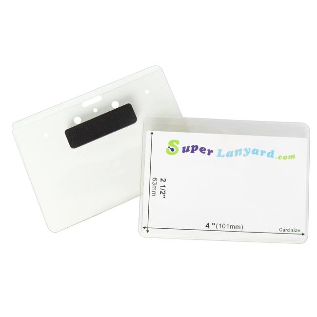 HHB134G Plastic id holder attached a name badge magnet