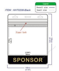 HHT0208 SPONSOR title badge holder is a single pocket of horizontal badge holder.