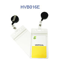 HVB016E Zipper badge holder with a ID reel