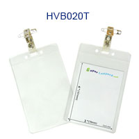 HVB020T Conference badge holder with a ID strap pin clip