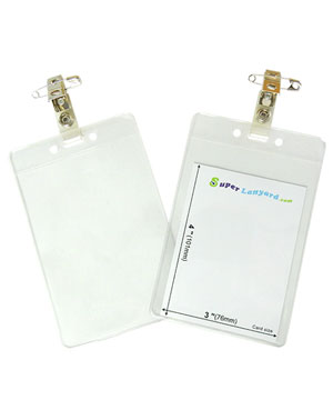 HVB020T Conference badge holder with a ID strap pin clip