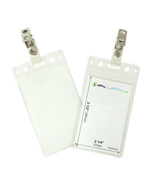 HVB065J Name tag holder with a ID strap clip