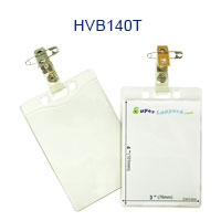 HVB140T Heavy duty badge holder with a ID strap pin clip