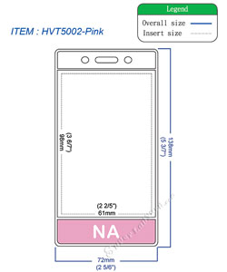 HVT5002 NA title badge holder is a single pocket of vertical badge holder.