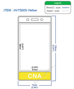 HVT5005 CNA title badge holder is a single pocket of vertical badge holder.