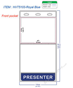 HVT5103 PRESENTER title badge holder is a 2 pocket of vertical badge holder.