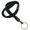 3/8 inch Black key ring lanyard with breakaway and split ring-blank-LNB320BBLK