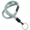 3/8 inch Gray key ring lanyard with breakaway and split ring-blank-LNB320BGRY