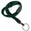 3/8 inch Hunter green key ring lanyard with breakaway and split ring-blank-LNB320BHGN