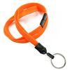 3/8 inch Neon orange key ring lanyard with breakaway and split ring-blank-LNB320BNOG
