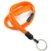 3/8 inch Orange key ring lanyard with breakaway and split ring-blank-LNB320BORG