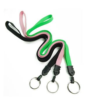 3/8 inch Key lanyard with a metal key ring-blank-LNB320N