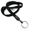 3/8 inch Black blank lanyard with a keychain ring-blank-LNB320NBLK