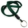 3/8 inch Hunter green blank lanyard with a keychain ring-blank-LNB320NHGN